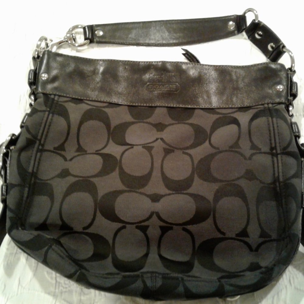 Coach ZOE Signature logo hobo/shoulder bag #12674